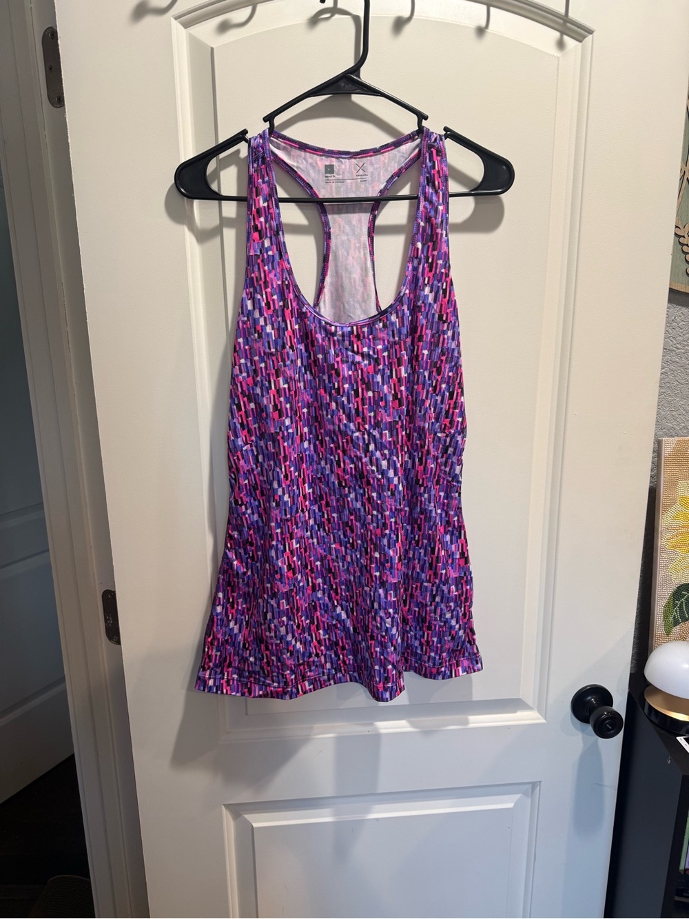 Xersion Purple Pink Geo-Print Racerback Tank